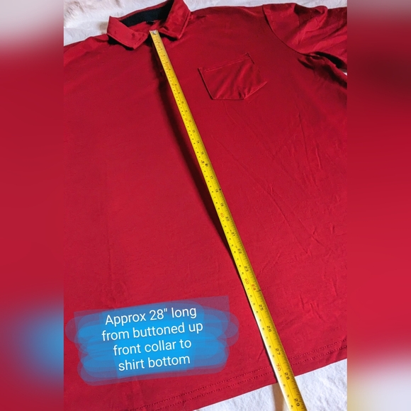 Limkun XXXLarge* men's polo shirt sleeve T shirt in burgundy - Picture 4 of 13